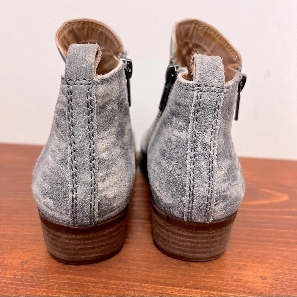 Lucky Brand Basel Ankle Leather Suede Gray Space Dye Bootie 6